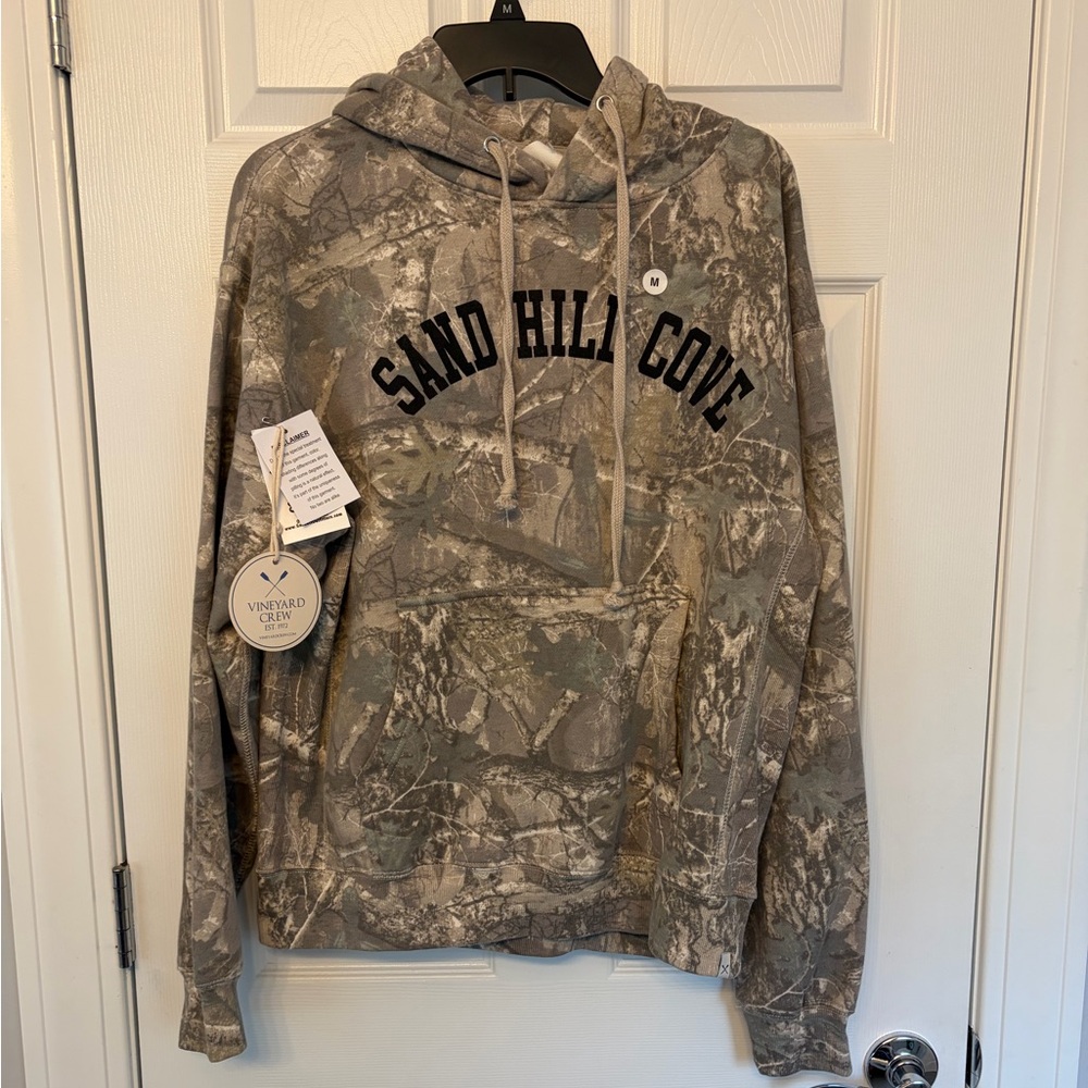 Vineyard Vines Men's Sand Hill Cove Camo Crewneck Hoodie - Tan & Green